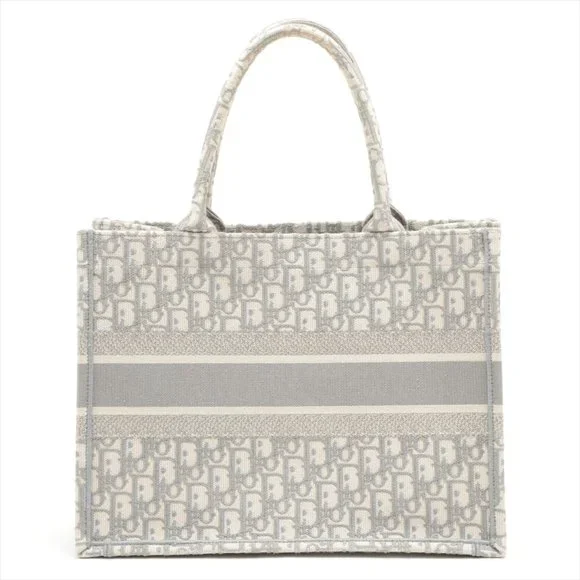 SOLD OUT ❌Christian Dior Medium Book Tote canvass Tote bag Grey - Picture 7 of 12